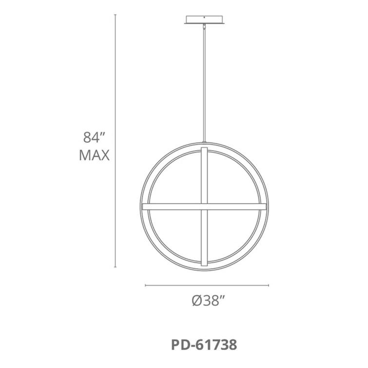 Kinetic 1 - Light Titanium LED Single Pendant