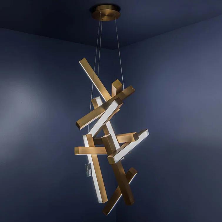 Modern Forms Chaos 12 - Light Dimmable Sputnik Modern Linear Chandelier