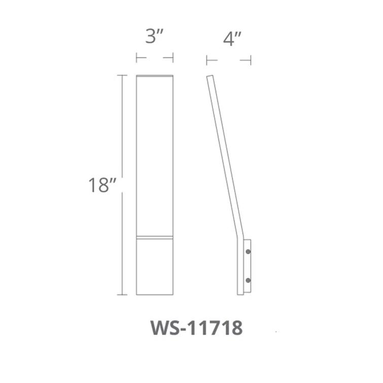 Sleek Pewter 11" LED Sconce with Clear Diffuser Glass and Dimmable Light