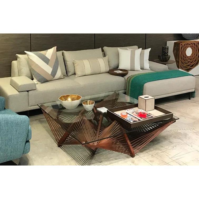 Oggetti Geo Glass Top Coffee Table
