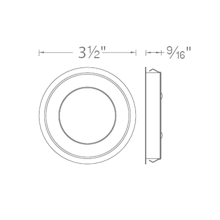 Edge Lit LED Under Cabinet Recessed Light, 3000K Color Temperature