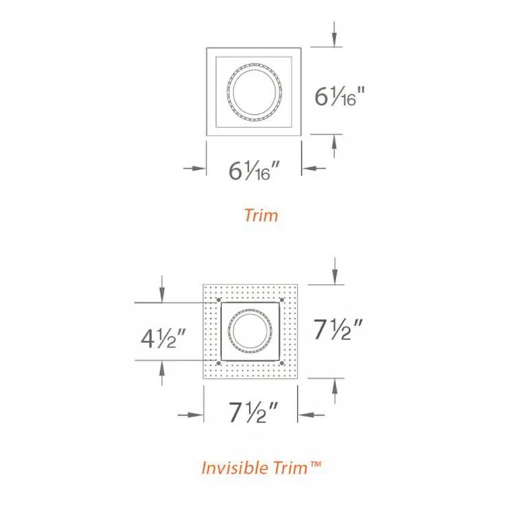 WAC Lighting MT-4LD116T-BK Precision 4" Recessed Lighting Trim