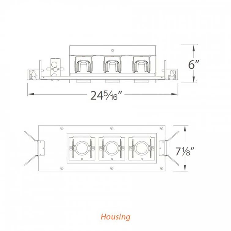 Precision 13.75'' Dimmable Air-Tight Multi-Spotlight Recessed Lighting Kit