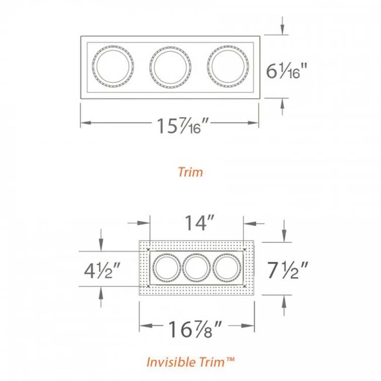 Precision Adjustable Recessed Trim (Trim Only, Lights Not Included)