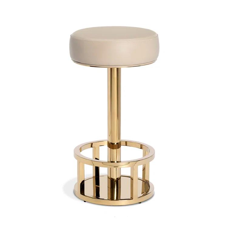 Drake Swivel Upholstered Counter Stool with Metal Frame