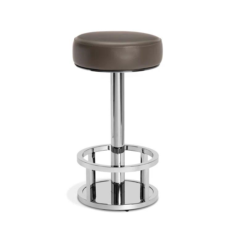Drake Swivel Upholstered Counter Stool with Metal Frame