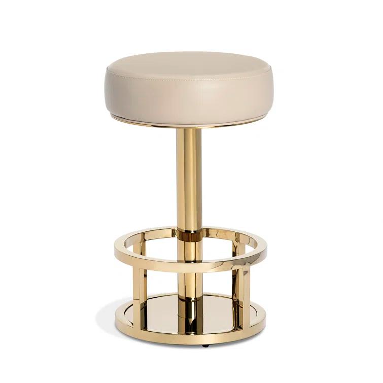 Drake Swivel Upholstered Counter Stool with Metal Frame
