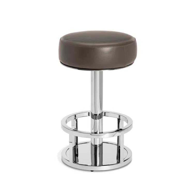 Drake Swivel Upholstered Counter Stool with Metal Frame