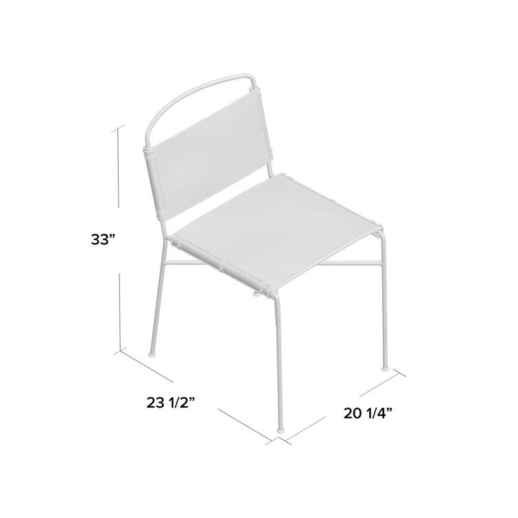 Dark Brown Faux Leather Upholstered Side Chair with Black Iron Legs