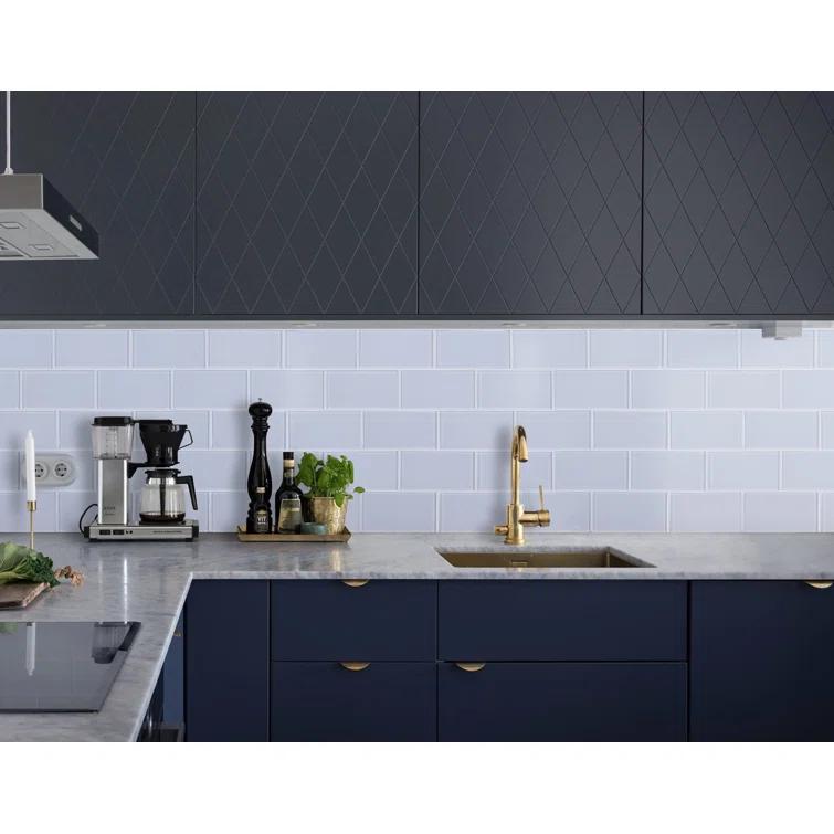 Premium 3" x 6" Straight Edge Glass Mosaic Subway Tile