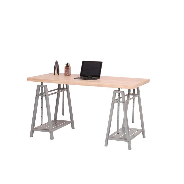Williston Forge Cayuga Adjustable Solid Wood Top Standing Desk