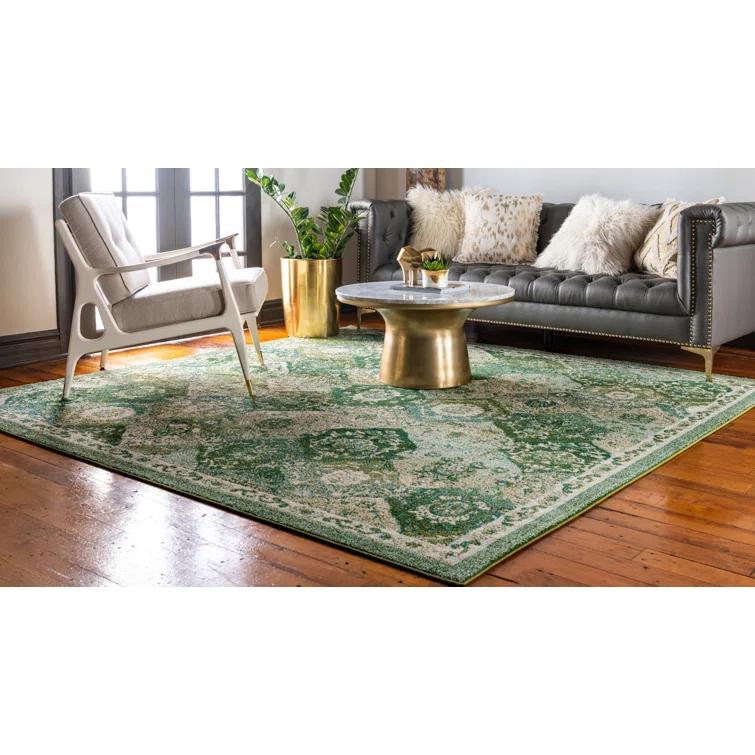Kalf Abstract Green/Gray Rug