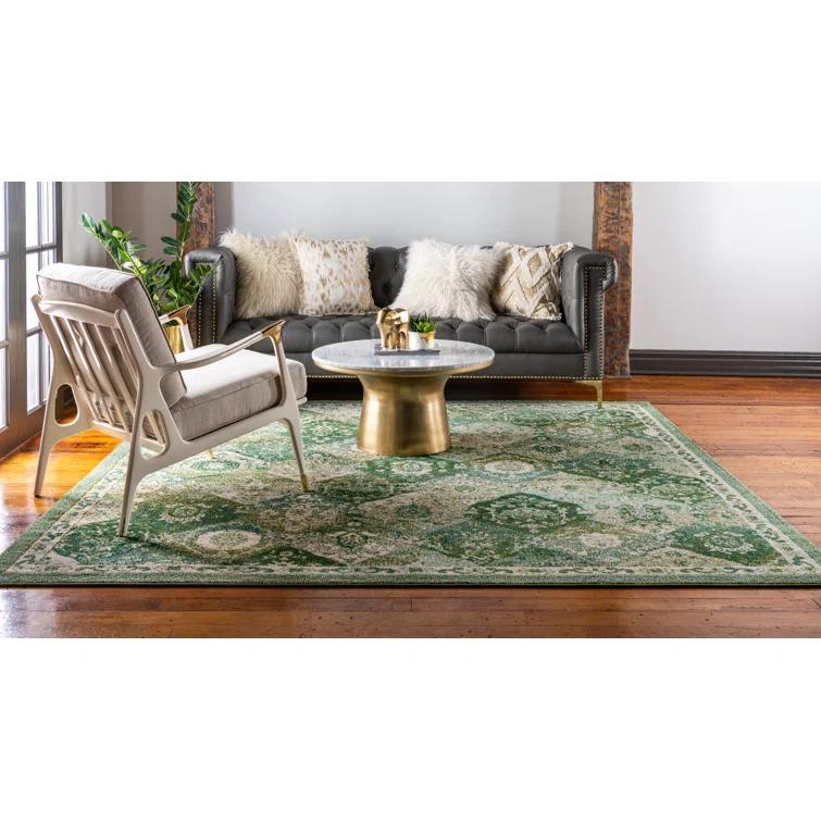Kalf Abstract Green/Gray Rug