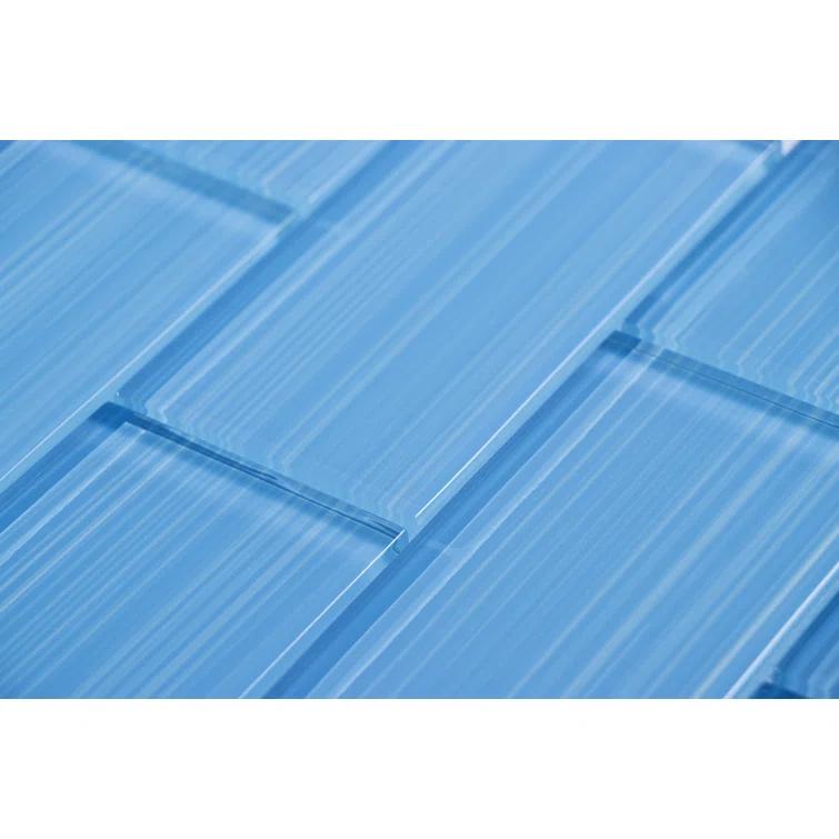 Premium Hand Painted 3" x 6" Straight Edge Glass Mosaic Subway Tile