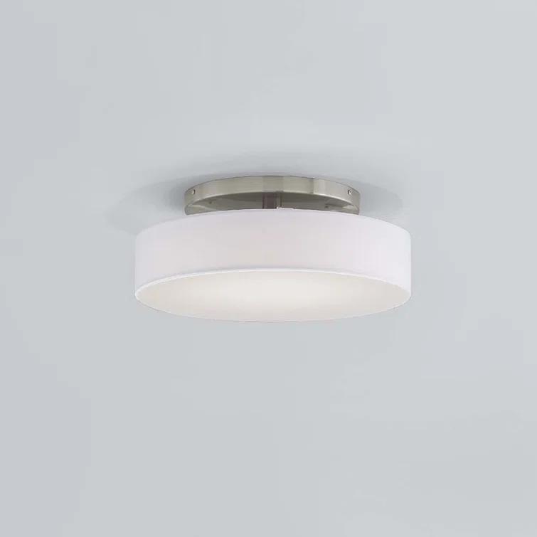 Manhattan Brushed Nickel LED Drum Pendant Light