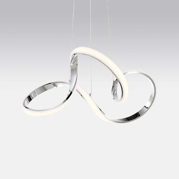 WAC Lighting Vornado 23" LED 3000K Contemporary Aluminum Pendant in Chrome