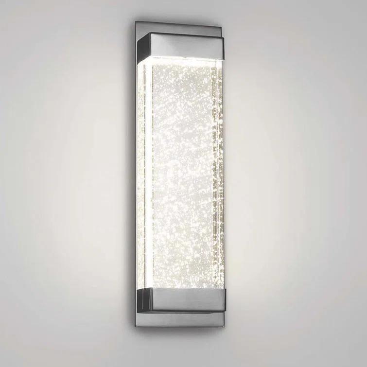 Mythical 18" Polished Nickel LED Wall Sconce with Dimmable Crystal
