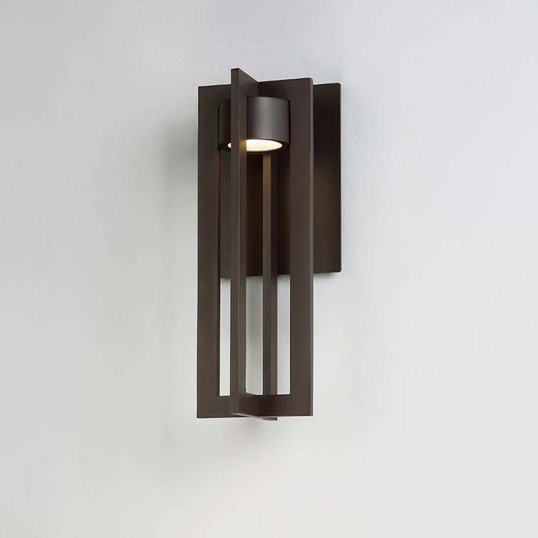 WAC Lighting Chamber 16" 1-Light Aluminum Indoor/Outdoor Wall Light in Bronze