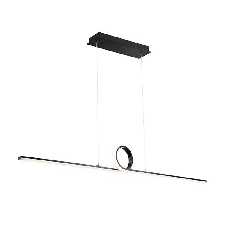 WAC Lighting Loophole 52" LED 3000K Contemporary Aluminum Pendant in Black