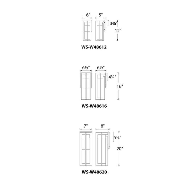 WAC Lighting Chamber 16" 1-Light Aluminum Indoor/Outdoor Wall Light in Bronze