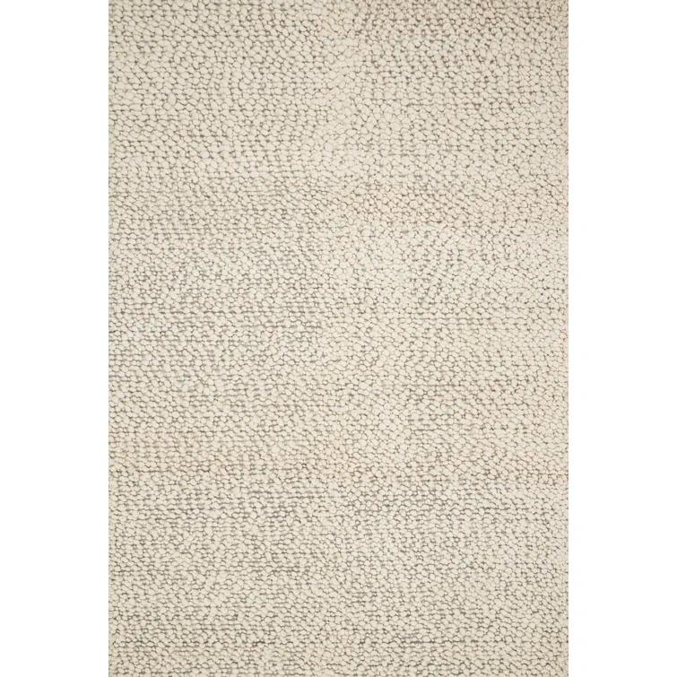 Handmade Ivory Wool Rectangular 5' x 7' Area Rug