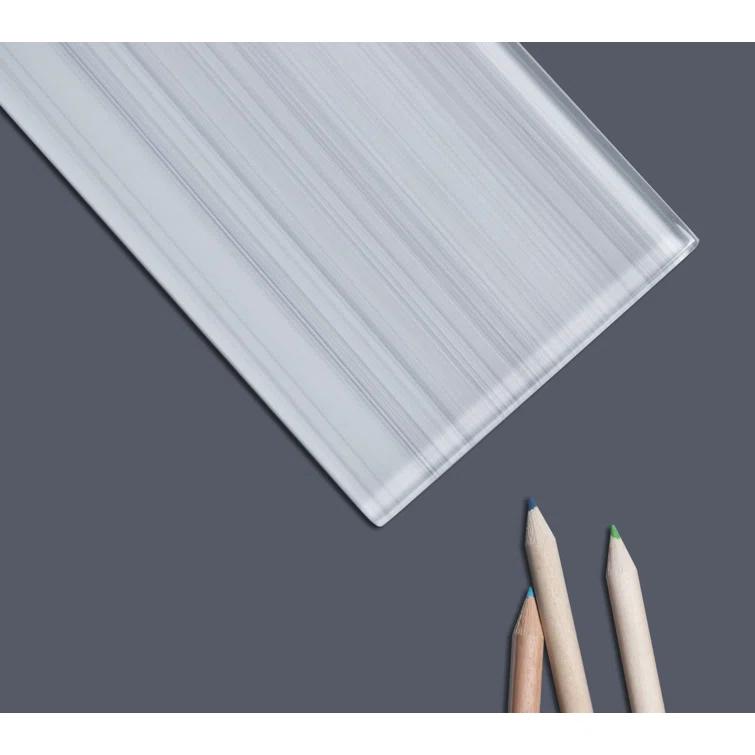 WS Tiles® Premium Hand Painted 4" x 12" Straight Edge Glass Subway Tile