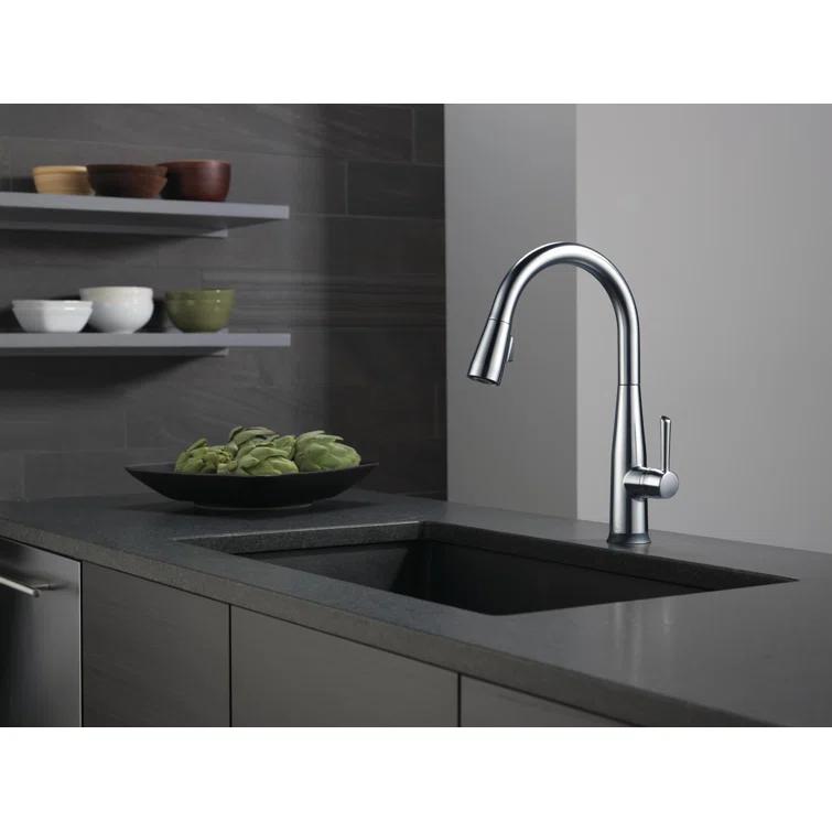 Essa Pull Down Single Handle Kitchen Faucet with MagnaTite Docking and Touch2O Technology