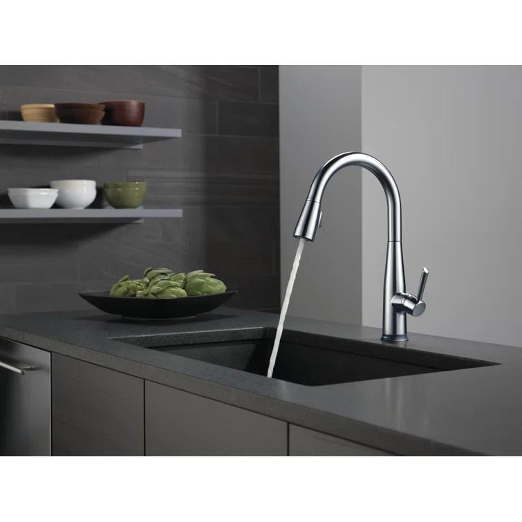 Essa Pull Down Single Handle Kitchen Faucet with MagnaTite Docking and Touch2O Technology