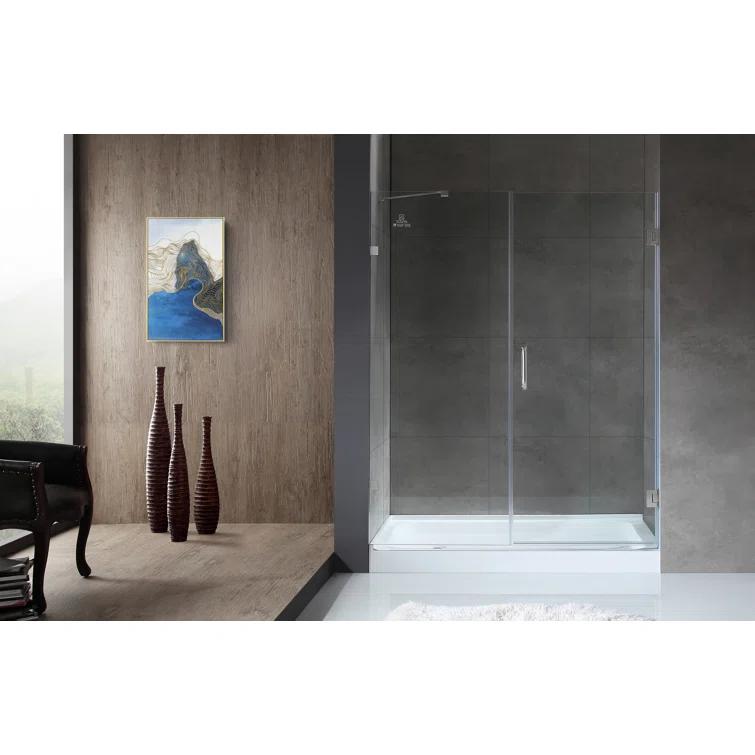 Consort 72" H Hinged Frameless Shower Door
