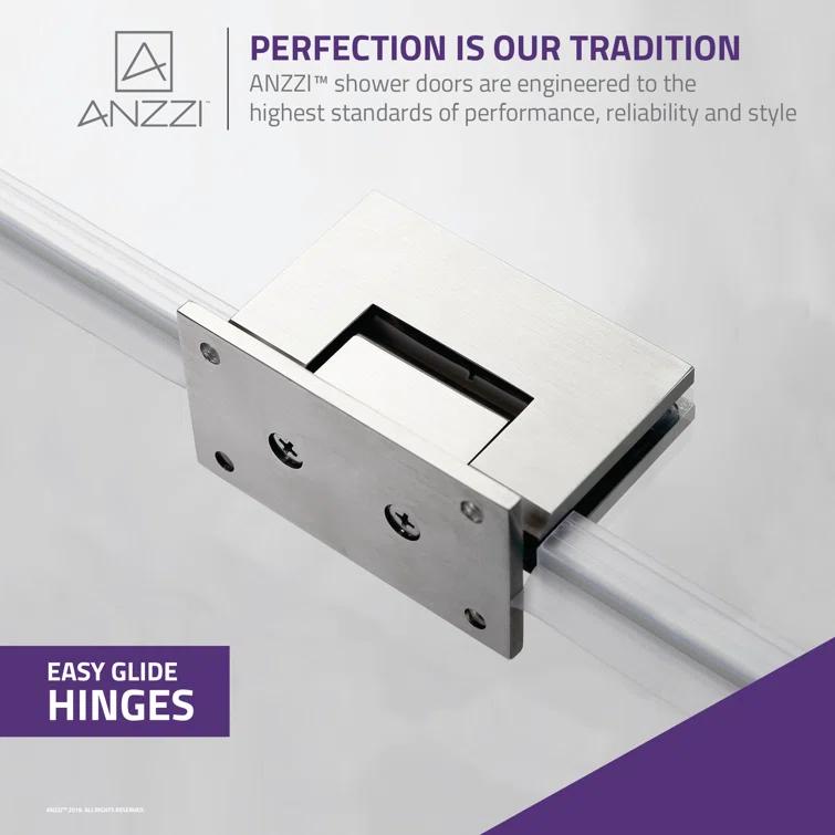 Fellow Series 30" x 72" Hinged Frameless Shower Door