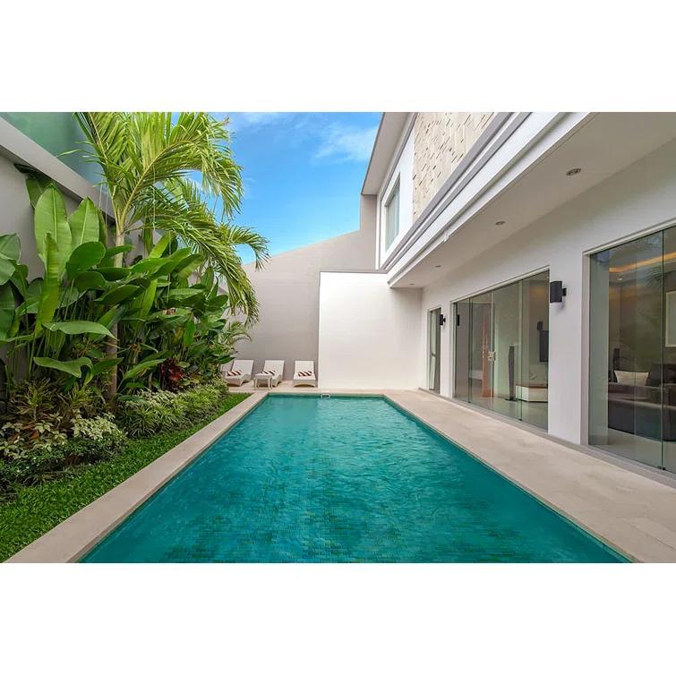 Swimming Pool Series 1" x 2" Straight Edge Glass Mosaic Tile