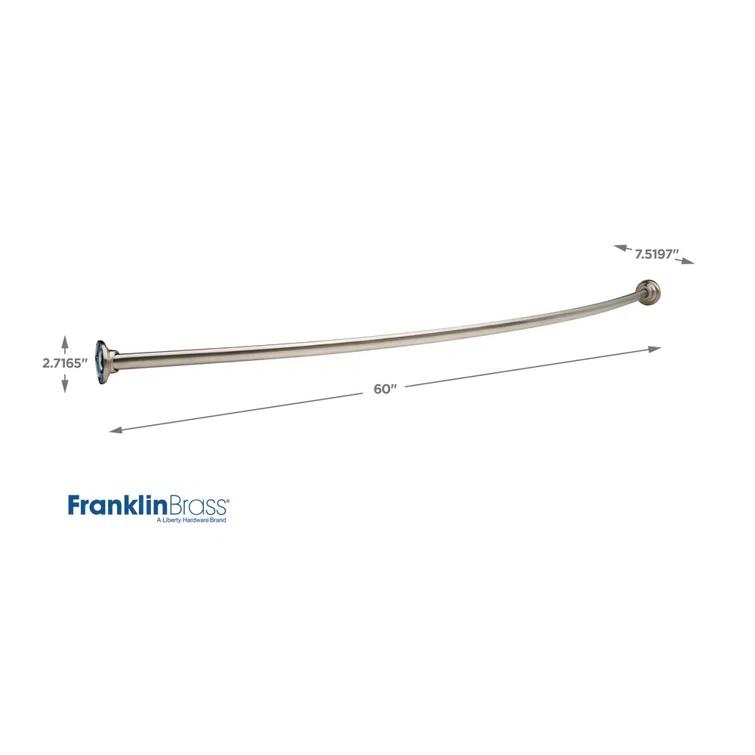 Franklin Brass 60" Curved Fixed Shower Curtain Rod