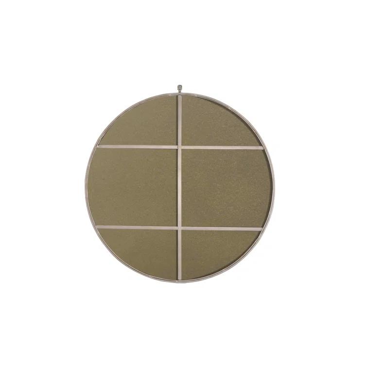 Cassie Metal/Manufactured Wood Round Wall Mirror