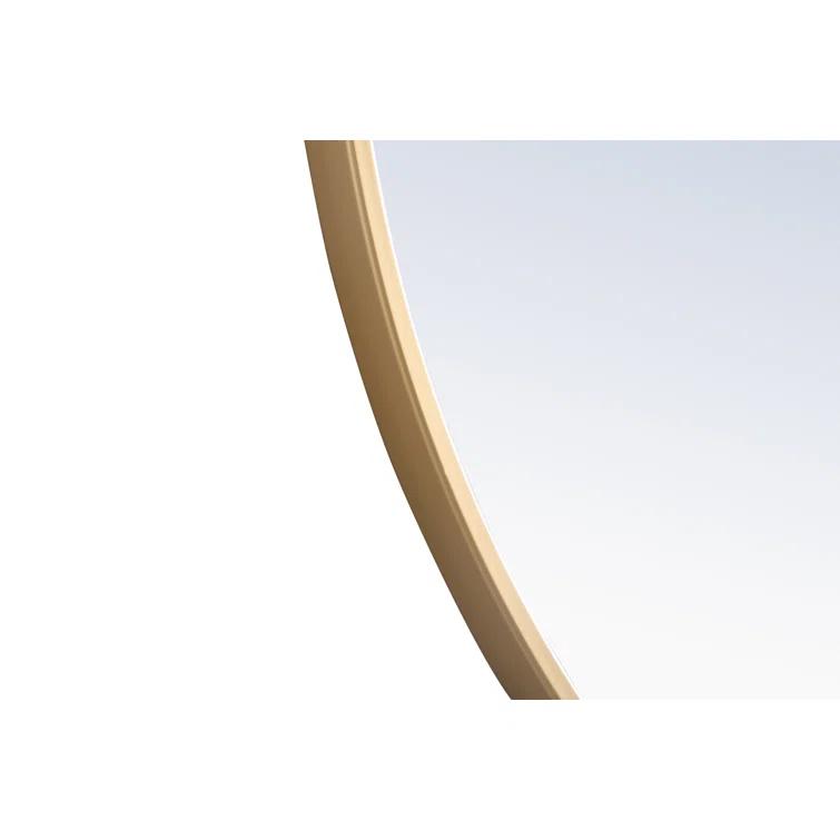 Cassie Metal/Manufactured Wood Round Wall Mirror