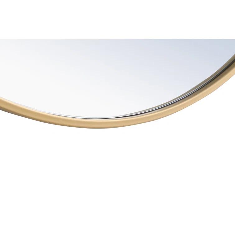Cassie Metal/Manufactured Wood Round Wall Mirror