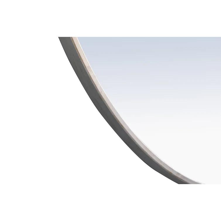 Cassie Metal/Manufactured Wood Round Wall Mirror