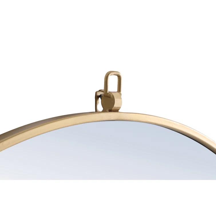 Cassie Metal/Manufactured Wood Round Wall Mirror