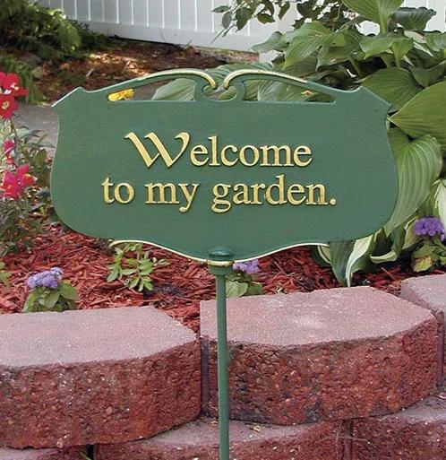 Flora & Fauna Welcome to My Garden Poem Garden Sign