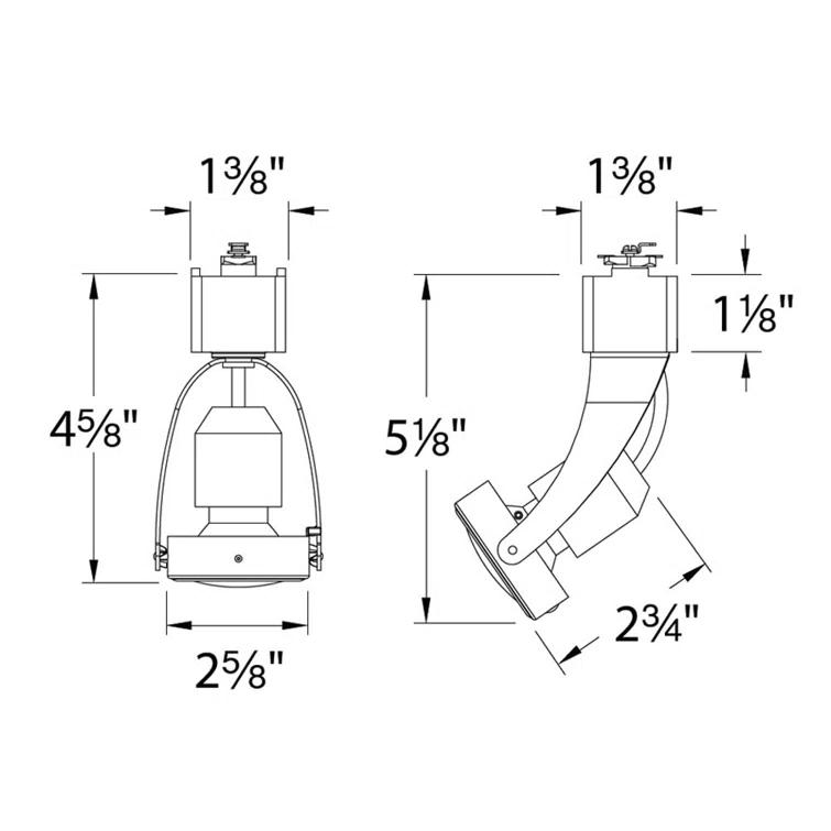 Miniature LED Adjustable Track Head