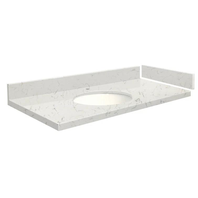 Madison 31'' Granite Single Bathroom Vanity Top with Sink