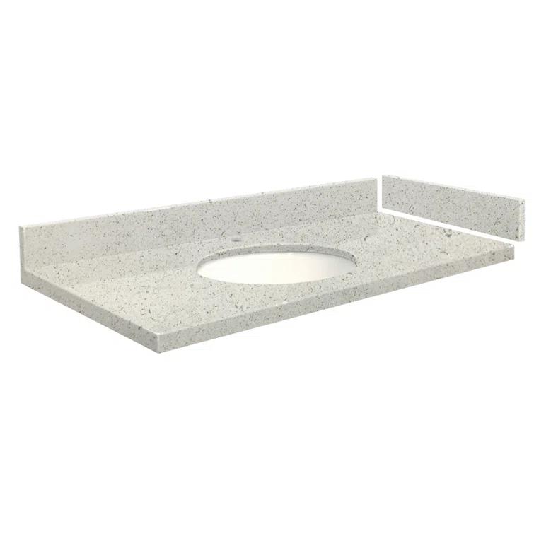 Madison 31'' Granite Single Bathroom Vanity Top with Sink