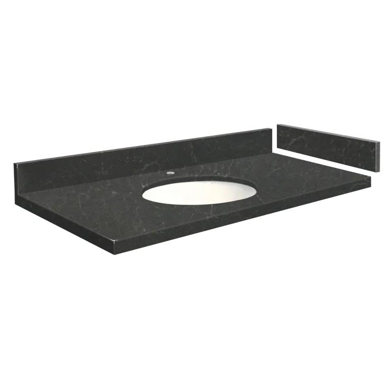 Madison 31'' Granite Single Bathroom Vanity Top with Sink