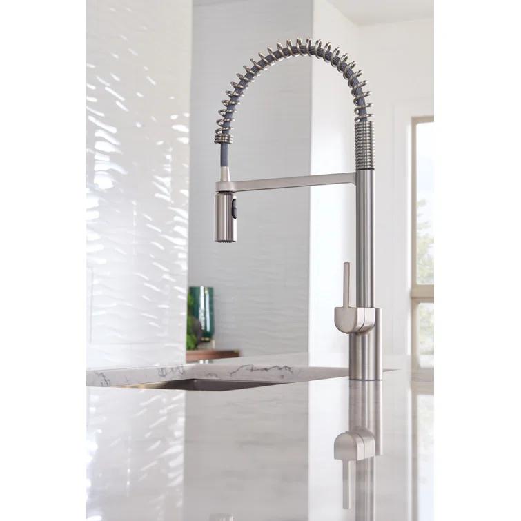 Moen Align MotionSense Wave Single Handle Spring Pulldown Kitchen Faucet with Power Clean Technology