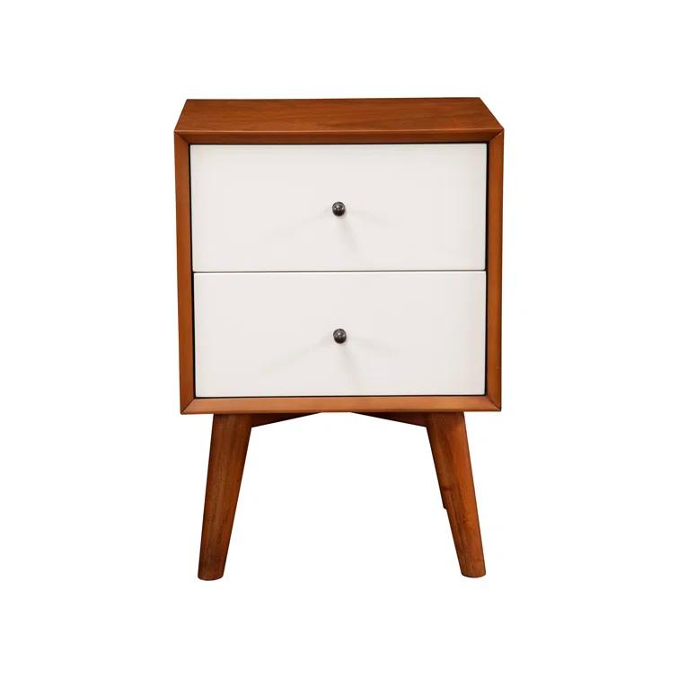 Williams 2 - Drawer Nightstand in Acorn/White