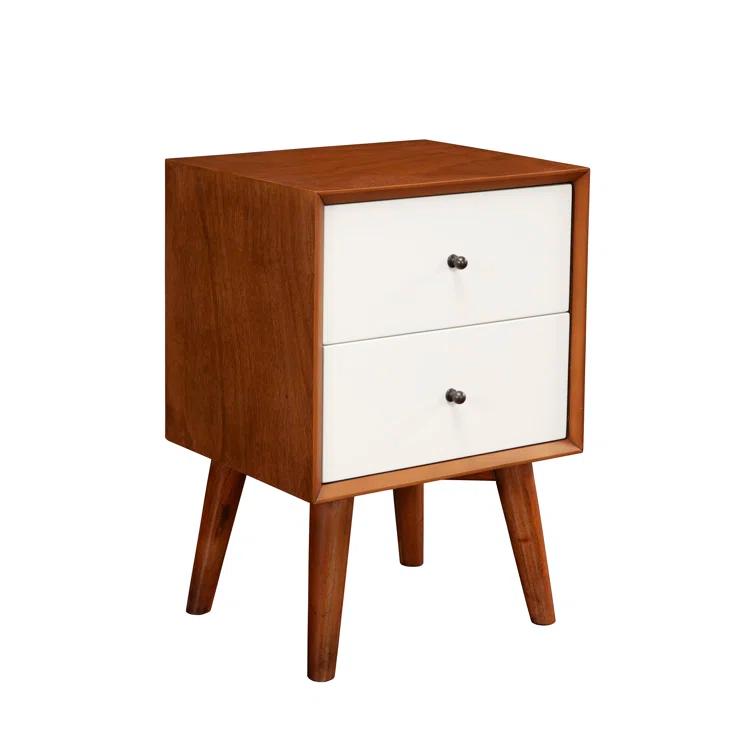 Williams 2 - Drawer Nightstand in Acorn/White