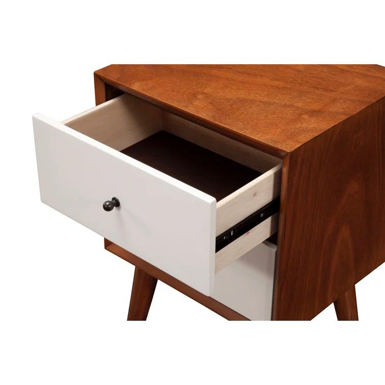 Williams 2 - Drawer Nightstand in Acorn/White