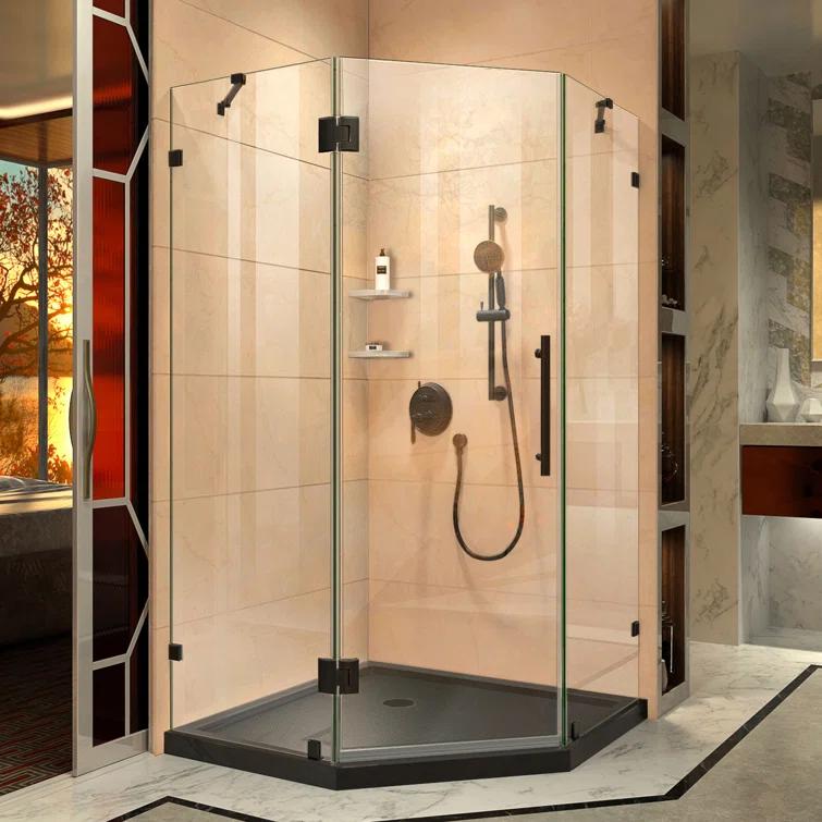 DreamLine Prism Lux 40" x 74.75" Neo-Angle Hinged Shower Enclosure with Base Included