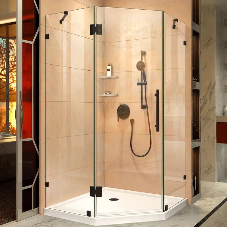 DreamLine Prism Lux 40" x 74.75" Neo-Angle Hinged Shower Enclosure with Base Included