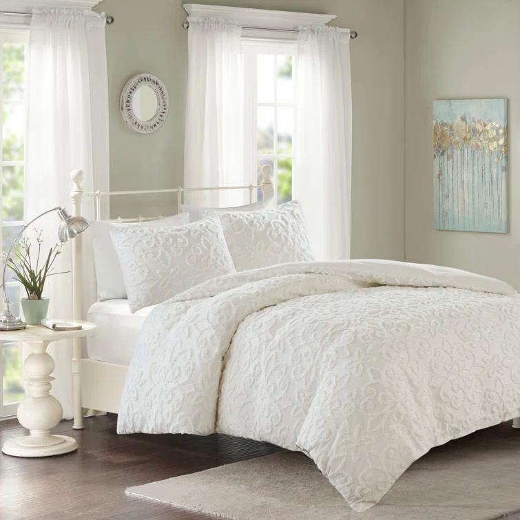 Kelly Clarkson Home Emberly Tufted Cotton Chenille Duvet Cover Set