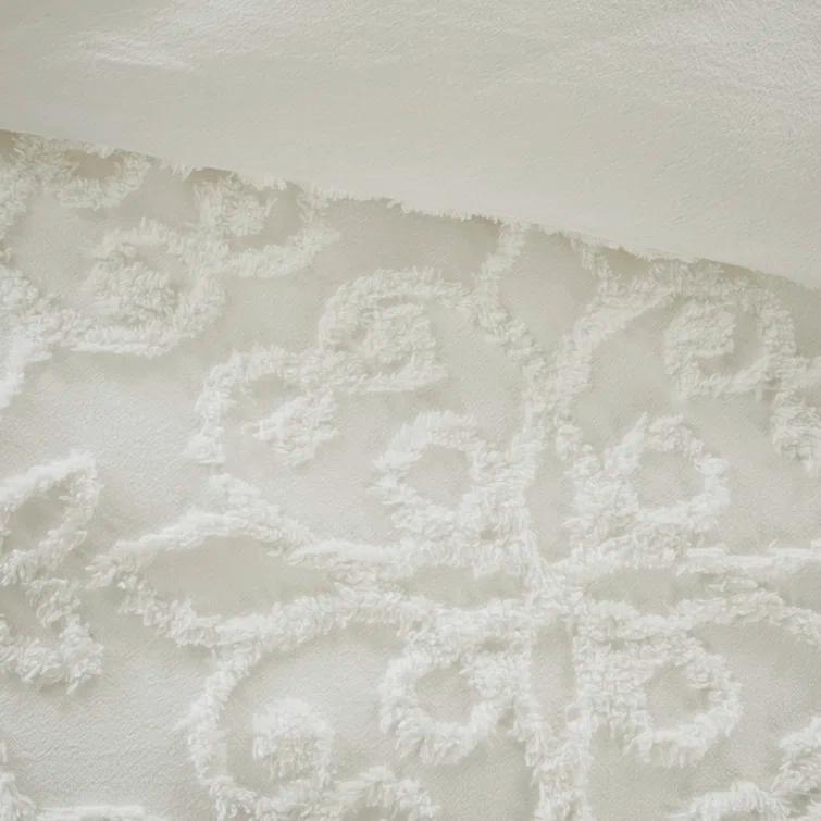 Kelly Clarkson Home Emberly Tufted Cotton Chenille Duvet Cover Set